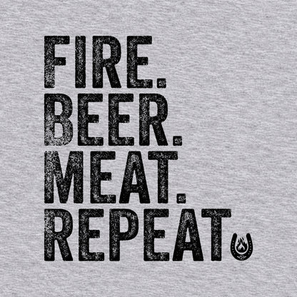 FIRE,MEAT.BEER. REPEAT  T-Shirt
